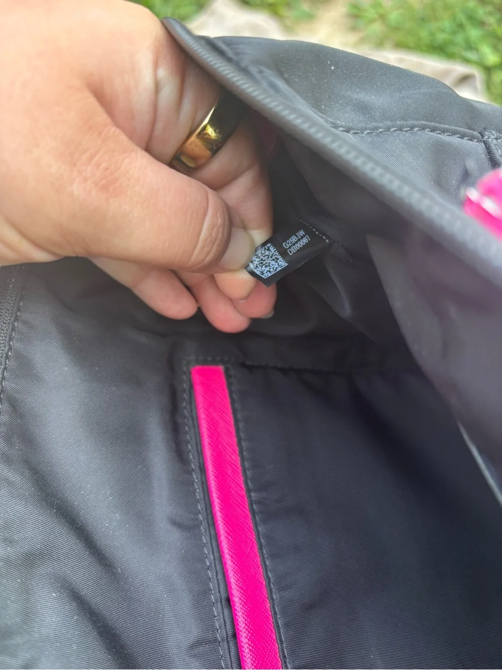 Michael Kors Black Medium Tote with Hot Pink Handles